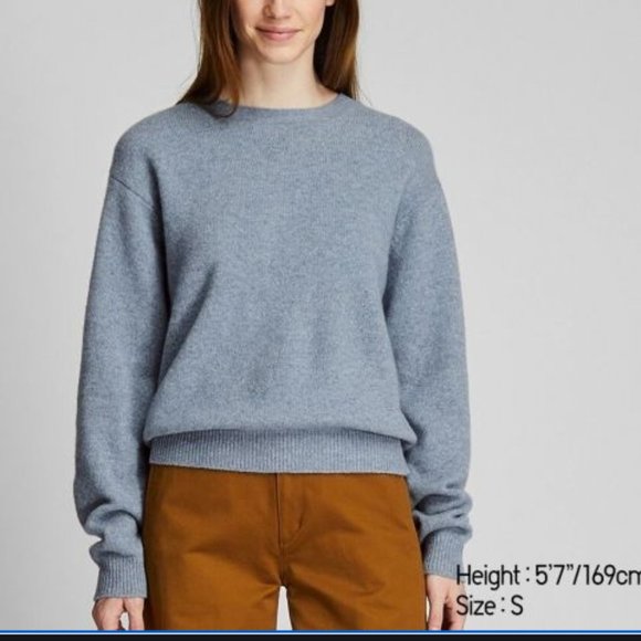 uniqlo premium lambswool crew neck sweater